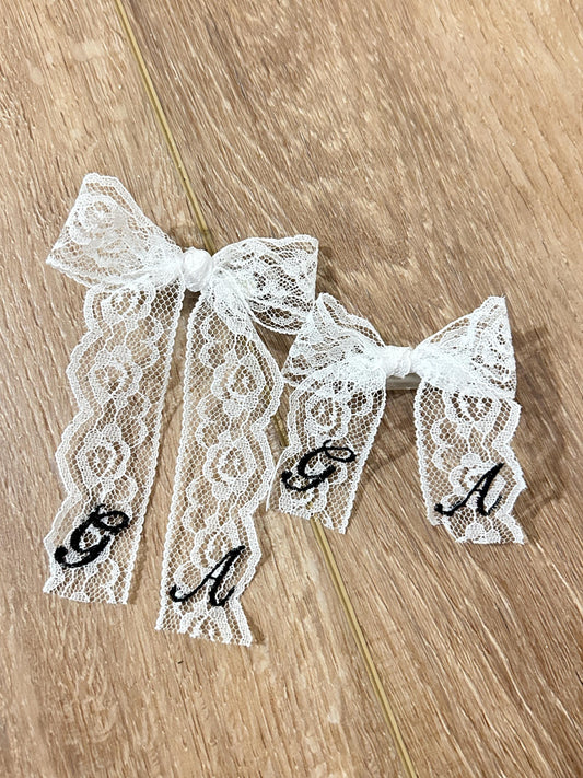 GA Custom Embroidered Lace Concert Bows, Gifts for Her, The Secret of Us