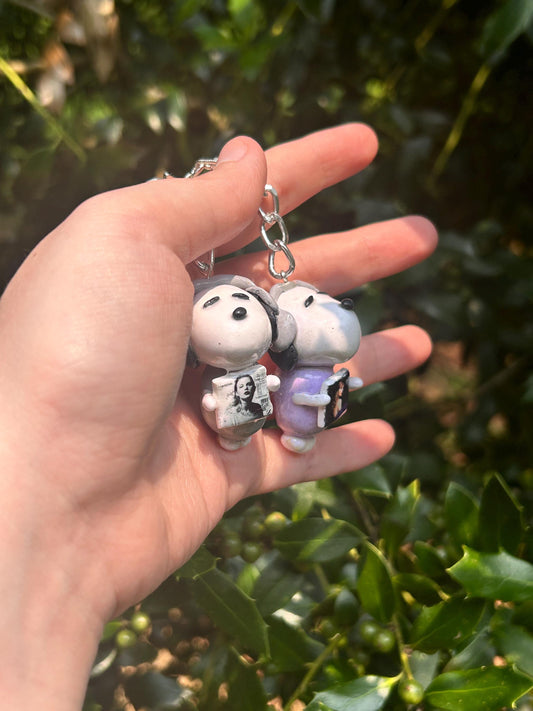 Personalized Puppy Music Lover Phone Charm or Keychain