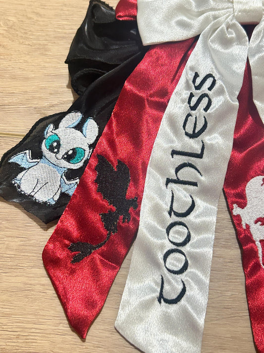 HTTYD Custom Embroidered Bows, Theme Park, Event, Party