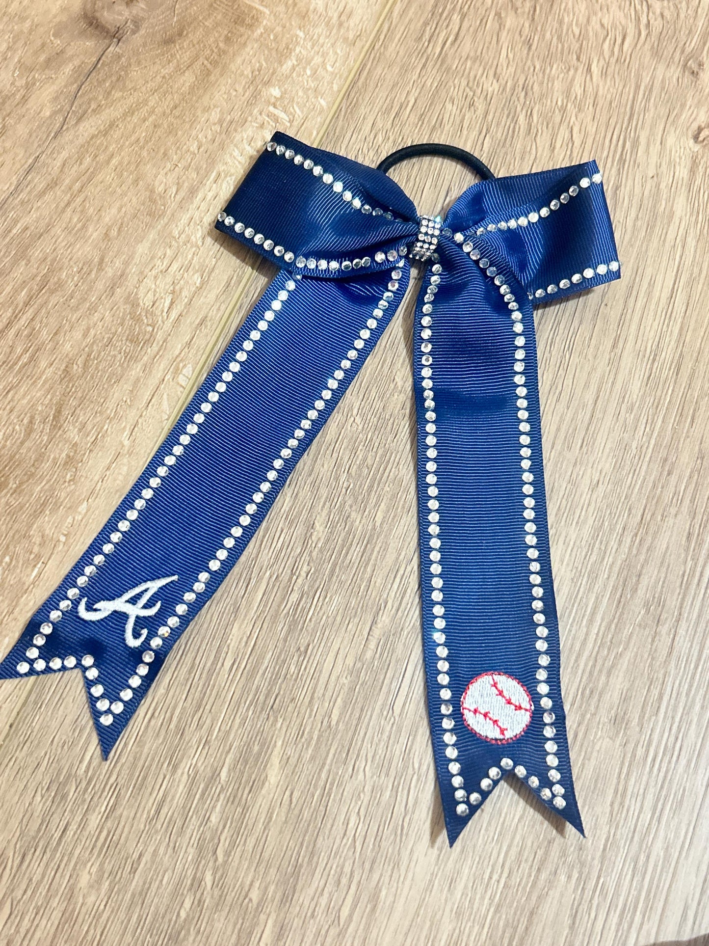 READY TO SHIP Georgia Baseball Embroidered Hairbow