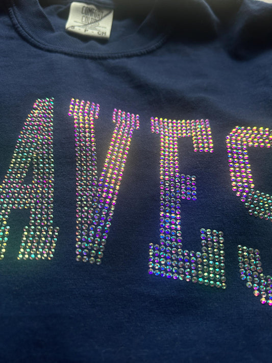 Rhinestone Atlanta Baseball T-Shirt, Sweatshirt
