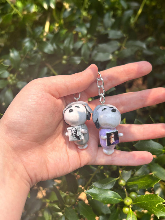 Personalized Puppy Music Lover Phone Charm or Keychain
