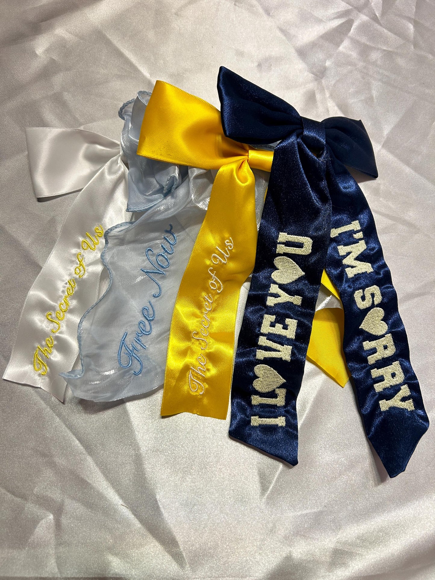 GA Custom Embroidered Concert Bows, Gifts for Her, The Secret of Us