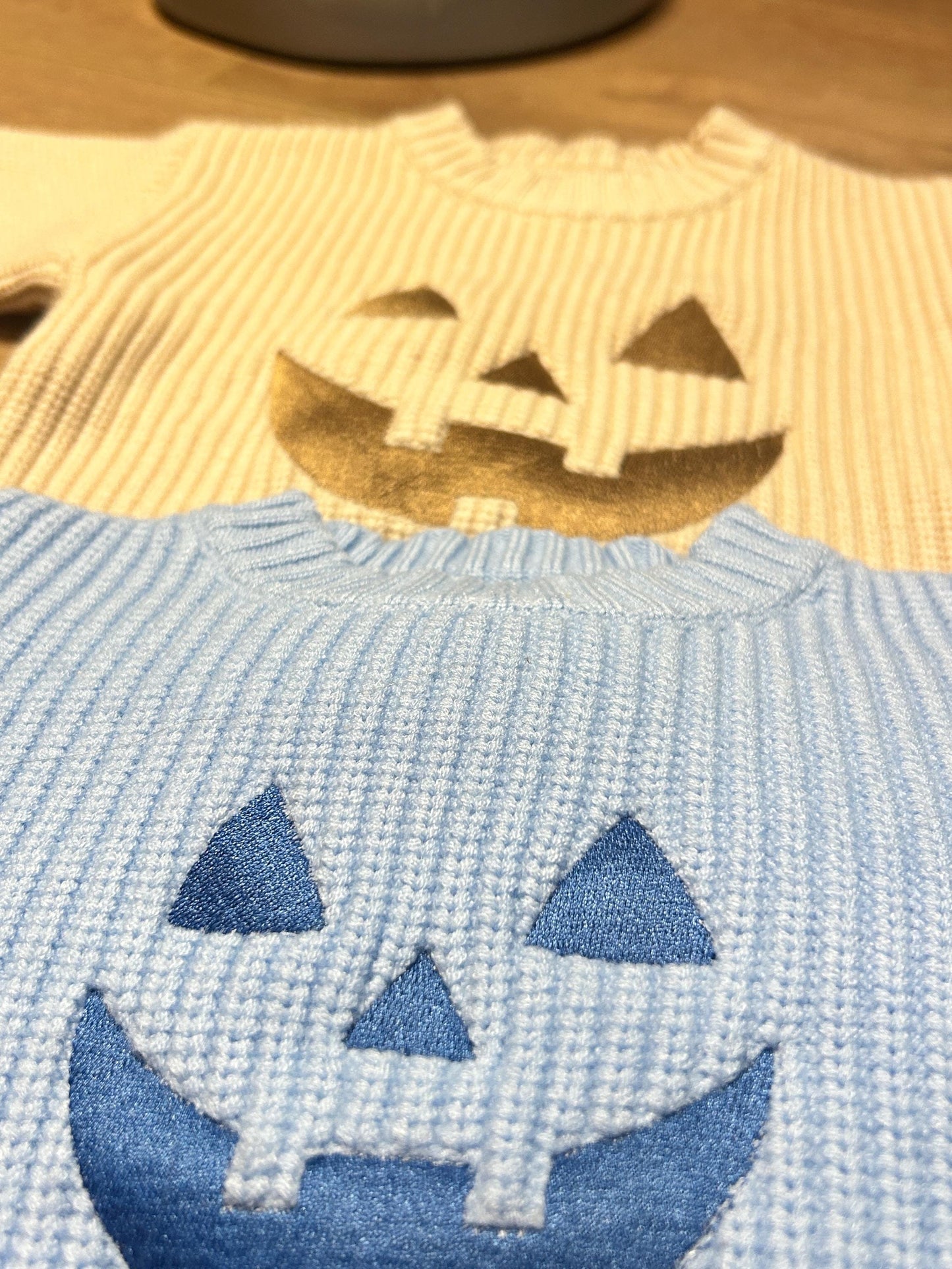PREORDER Toddler Jack O Lantern Embroidered Sweater, Kids Halloween Sweater, Pumpkin Face Customized, For Babies and Toddlers