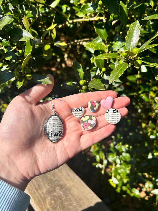 TS Inspired Clay Earrings