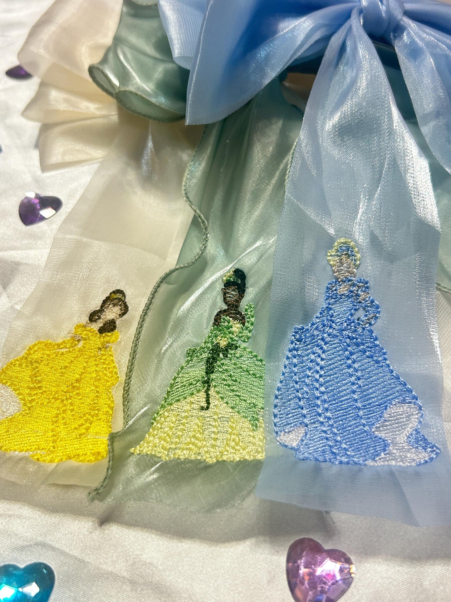 Princess Custom Embroidered Bows