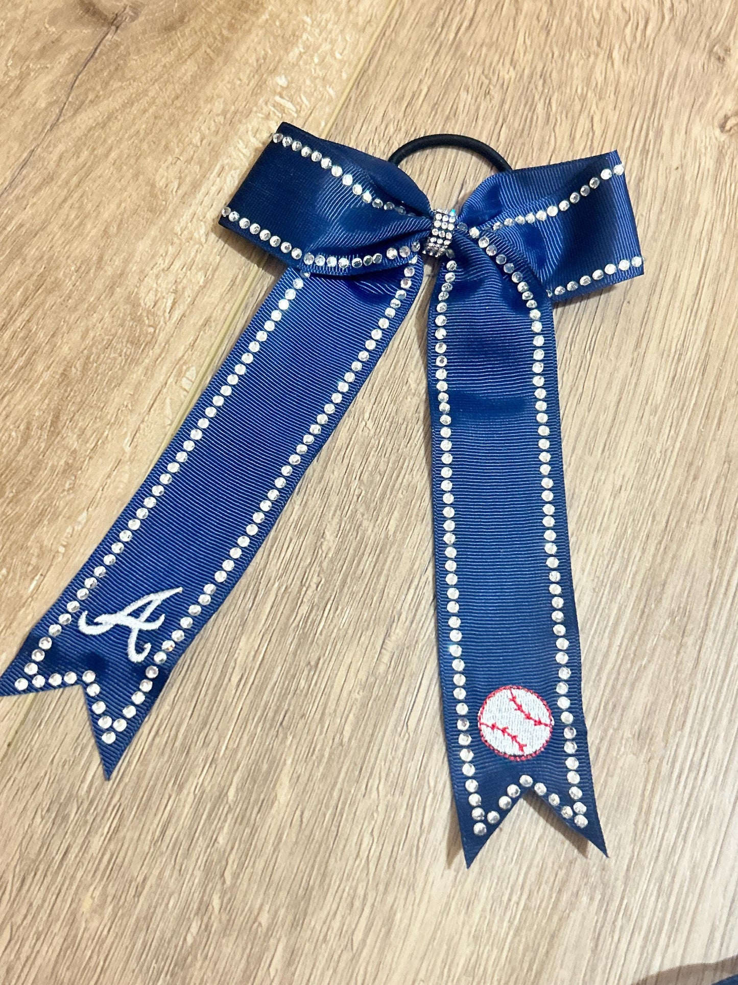 READY TO SHIP Georgia Baseball Embroidered Hairbow