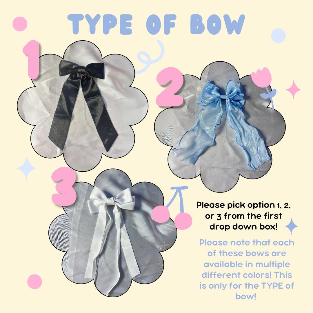 Wishbone Custom Embroidered Concert Bows, Gifts for Her, Tour
