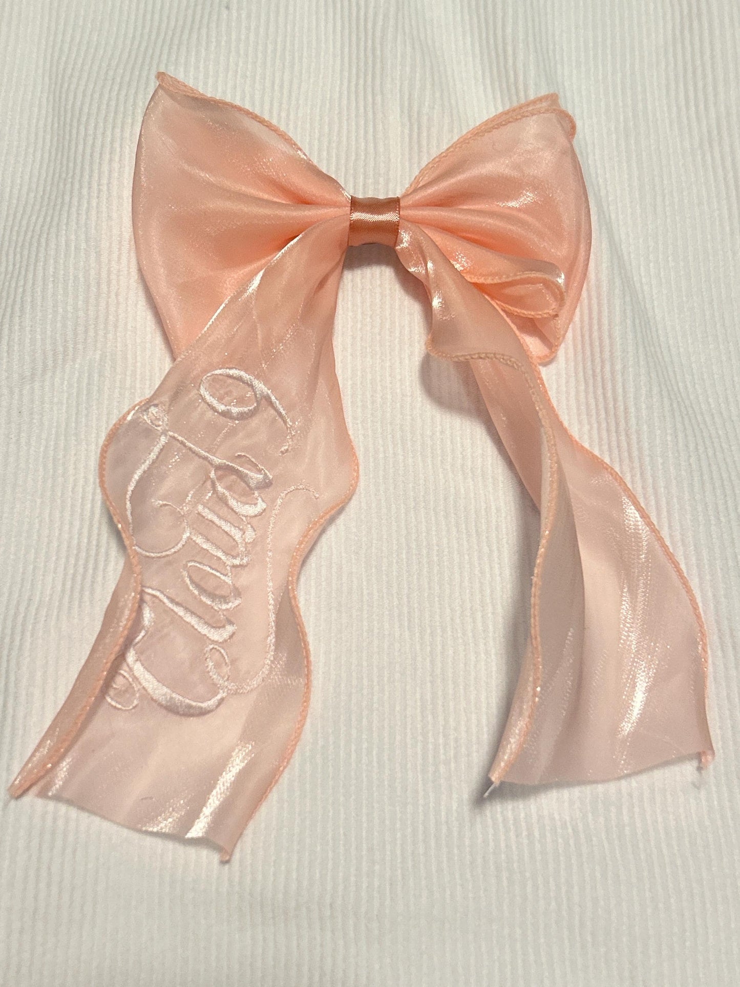 MM Custom Embroidered Concert Bows, Gifts for Her, Country Music, Pink