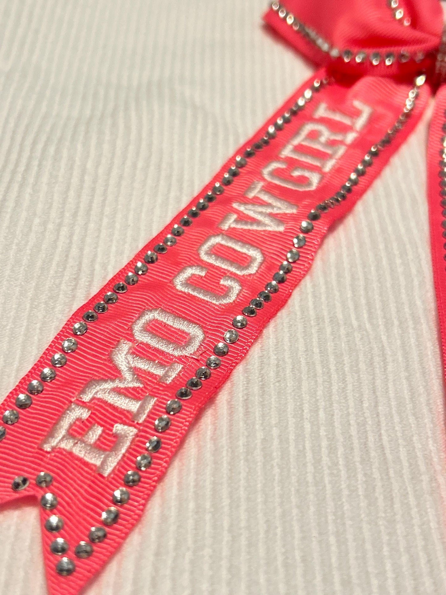 MM Custom Embroidered Concert Bows, Gifts for Her, Country Music, Pink