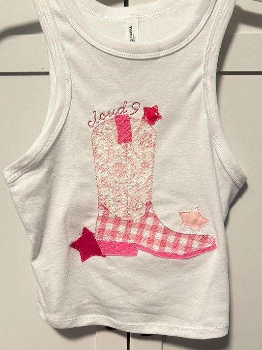 MM Inspired Customizable Embroidered Baby Tees and Tank Tops, Pink, Country Music, Tour