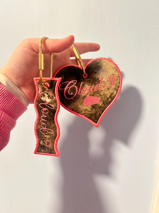 MM Pink Camo Bag Charm, Bag Tag, Keychain, Camouflage