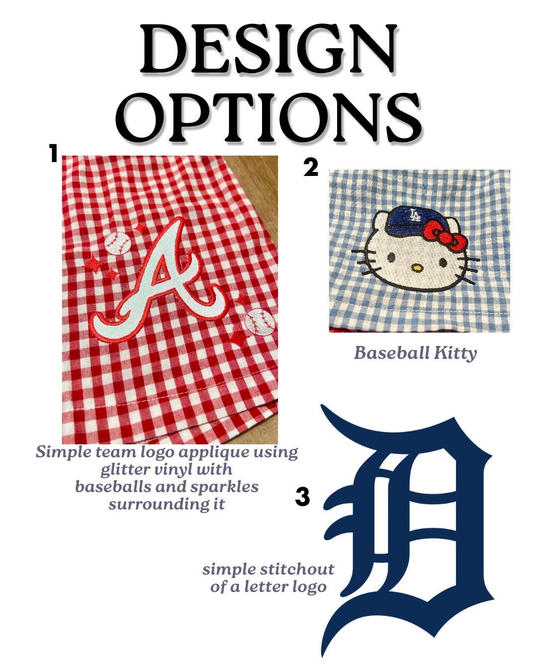 Baseball Inspired Customizable Embroidered Shorts, Ballgames, Collegiate, Professional