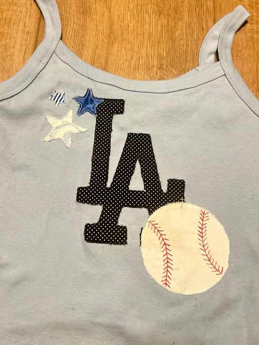 Baseball Appliqué Customizable Embroidered Baby Tees and Tank Tops, Ballgame, Softball, Games