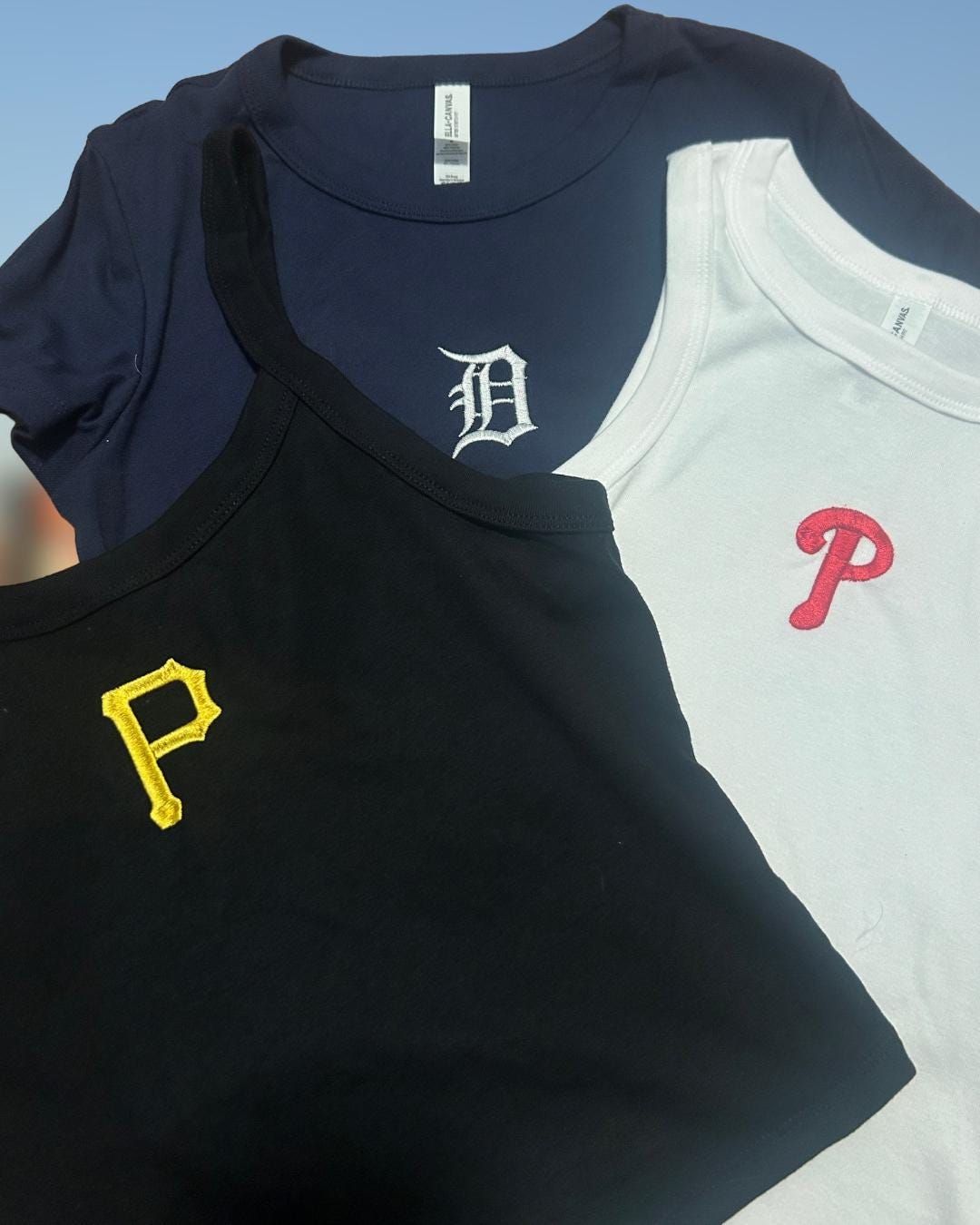Custom Baseball Embroidered Baby Tees and Tank Tops, Ballgame, Baseball, Games, Sports