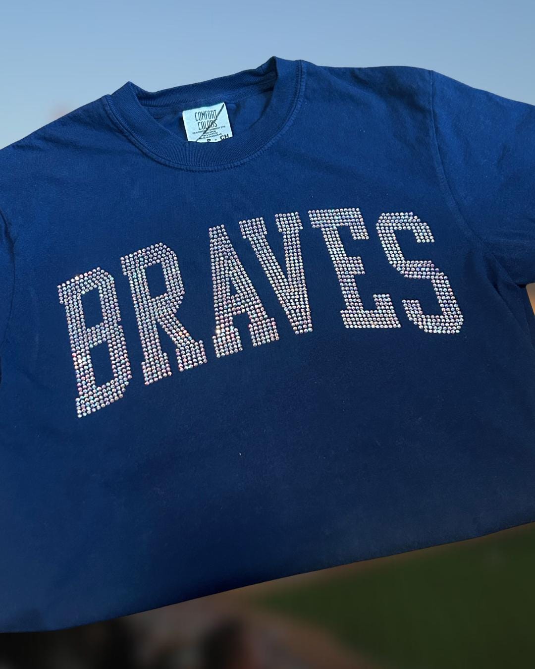 Rhinestone Atlanta Baseball T-Shirt, Sweatshirt